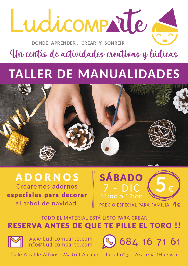 Taller Manualidad adornos navideños