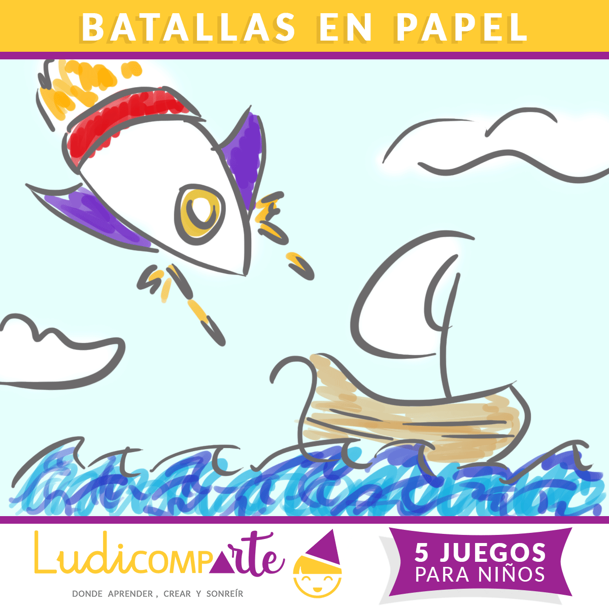 dibujo de naves para niños